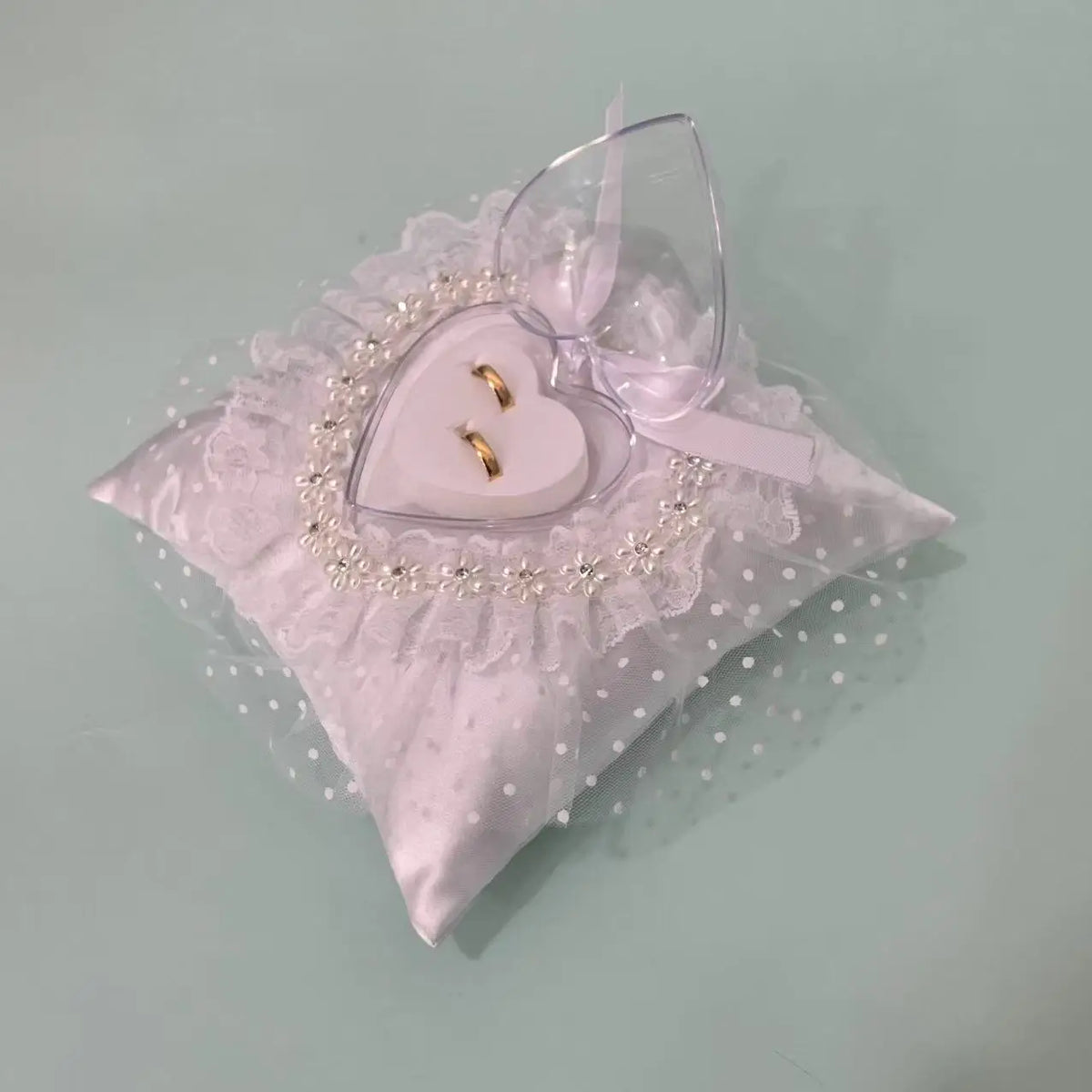 Wedding Ring Pillow - Elegant Ring Bearer Cushion