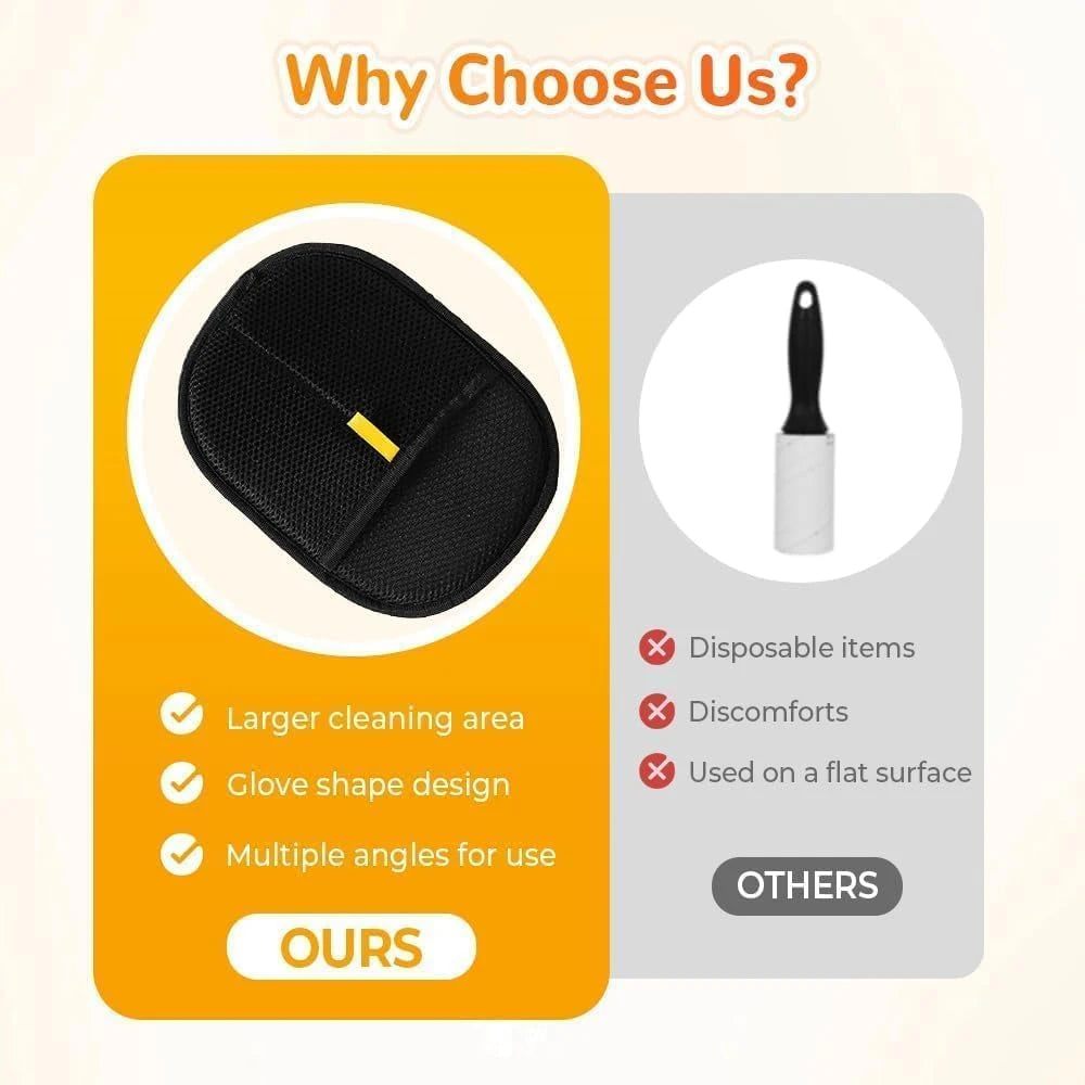 Pet Hair Remover Portable Washable Clothes Hair Dehairing Gloves