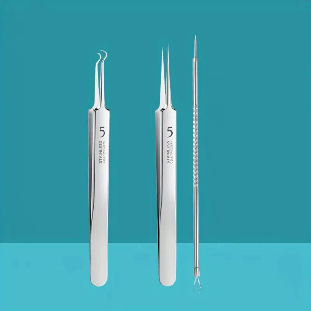 Stainless Steel 4/7/8pcs Acne Removal Tool Set - Blackhead