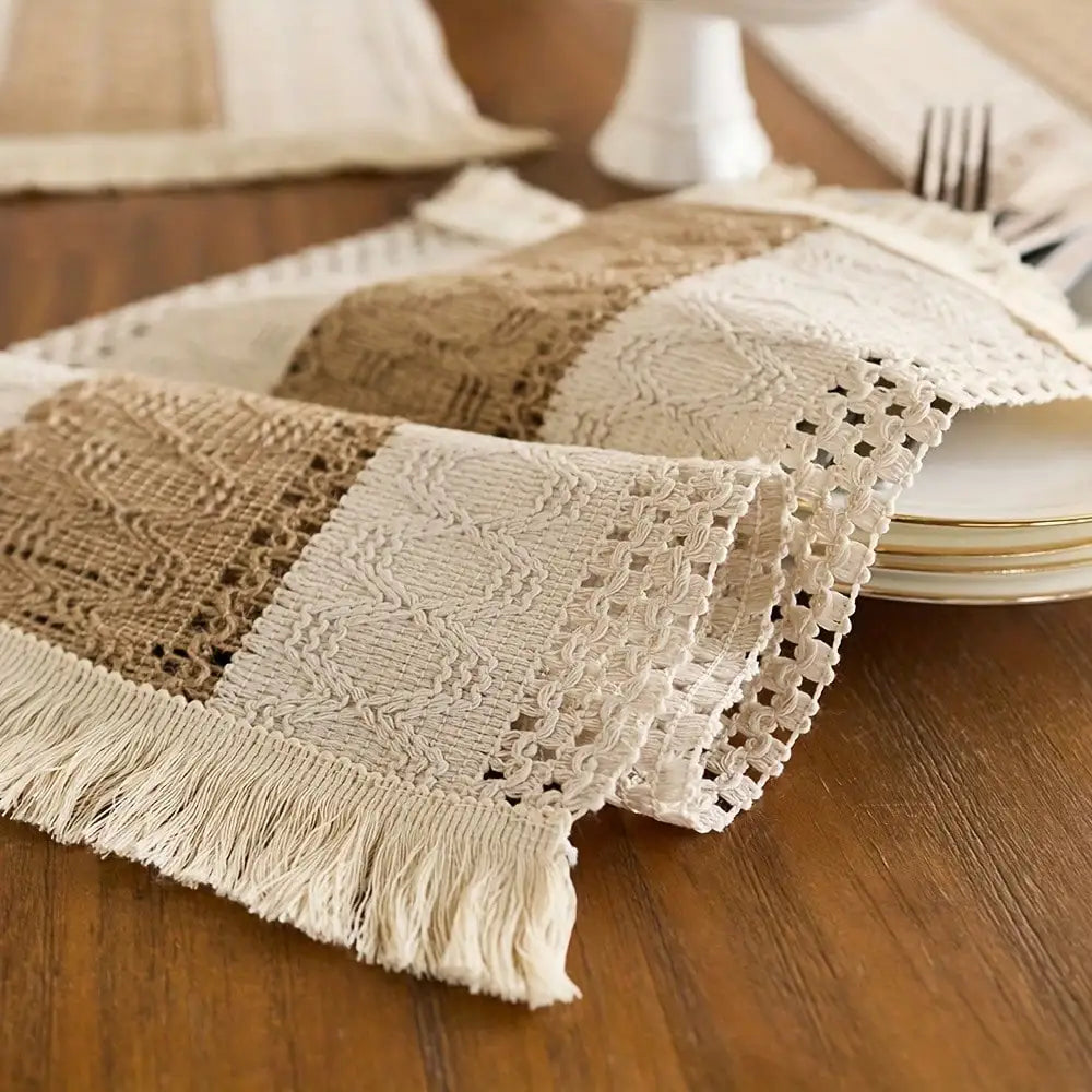 1/4/6pcs Farmhouse - Style Rectangular Placemats