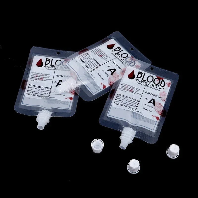 Halloween Cosplay Drink Container Bag Vampire Blood Pouch Props
