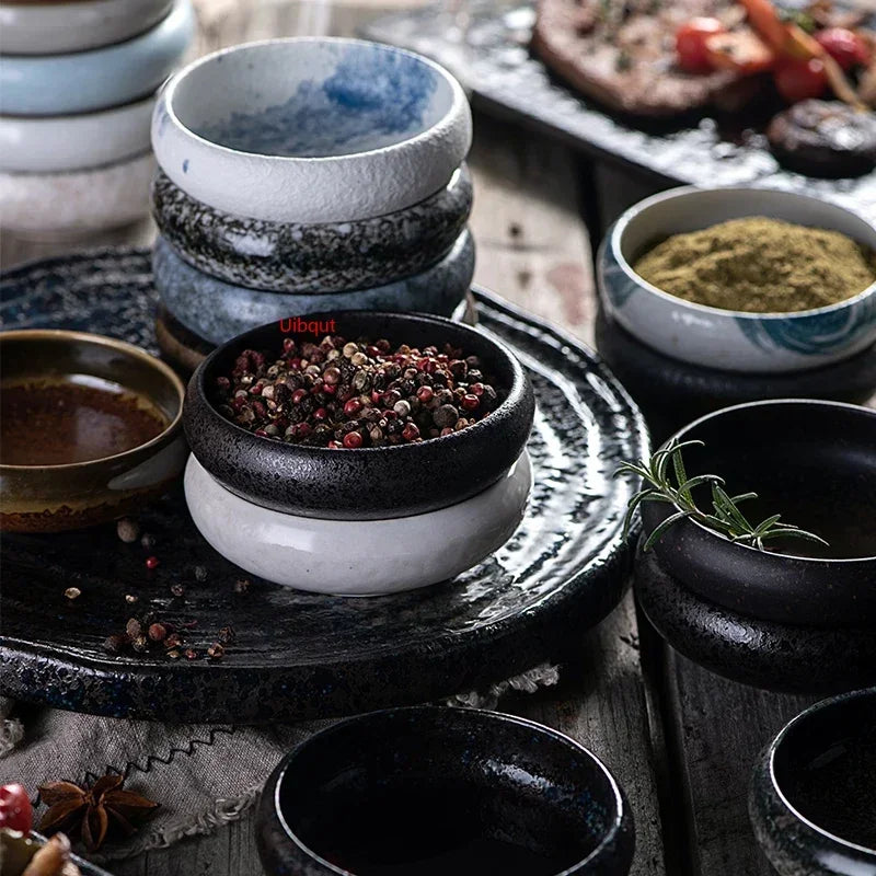 Ceramic Seasoning dish Japanese snack dish soy sushi sauce dish gravy Sauce Vinegar Jam Dishes Kitchen Small Plate Tableware