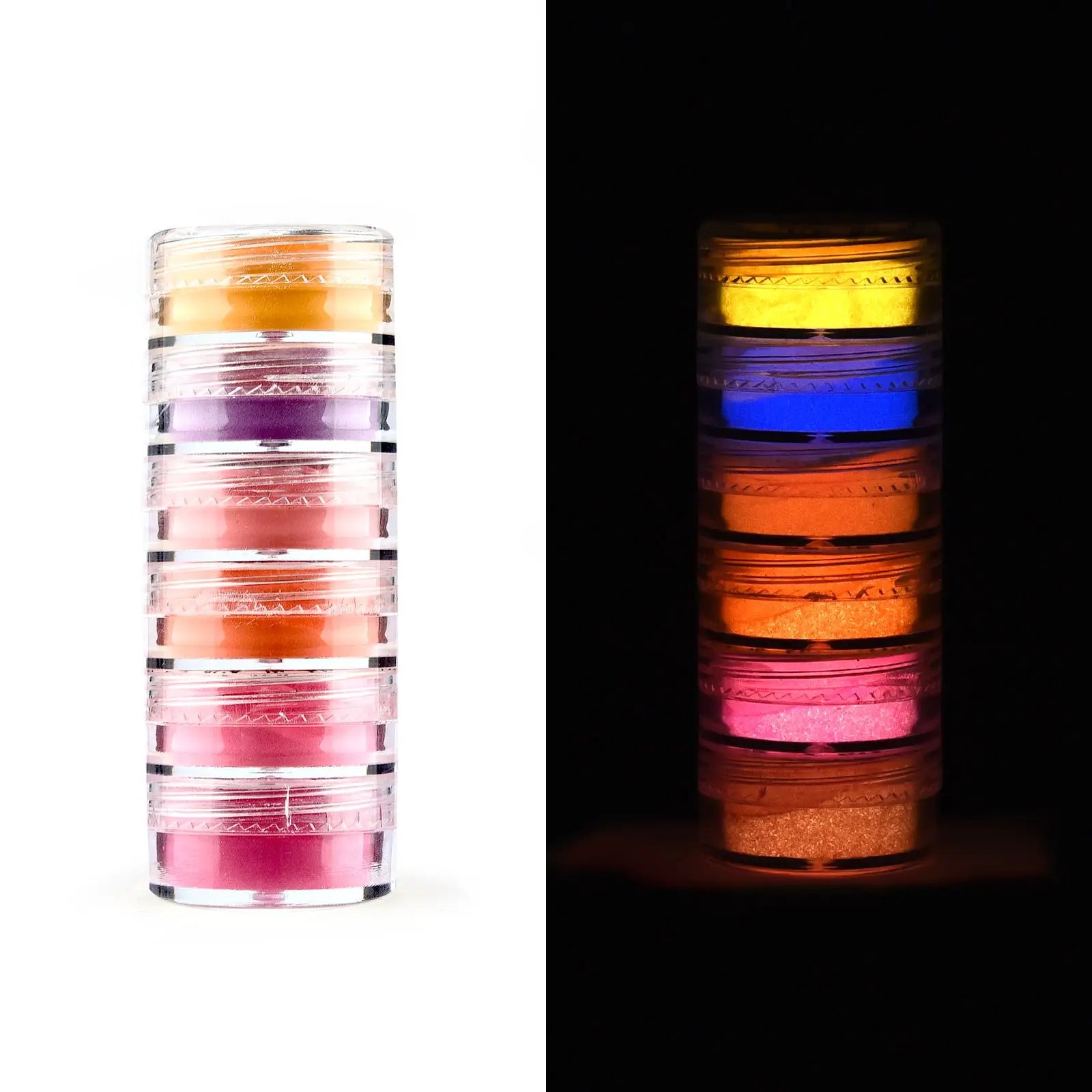 6/12pcs Set Luminous Powder Resin Pigment DIY Epoxy Resin Mold Nail Art Glitter Powder Glow In The Dark Jewelry Making Supplies