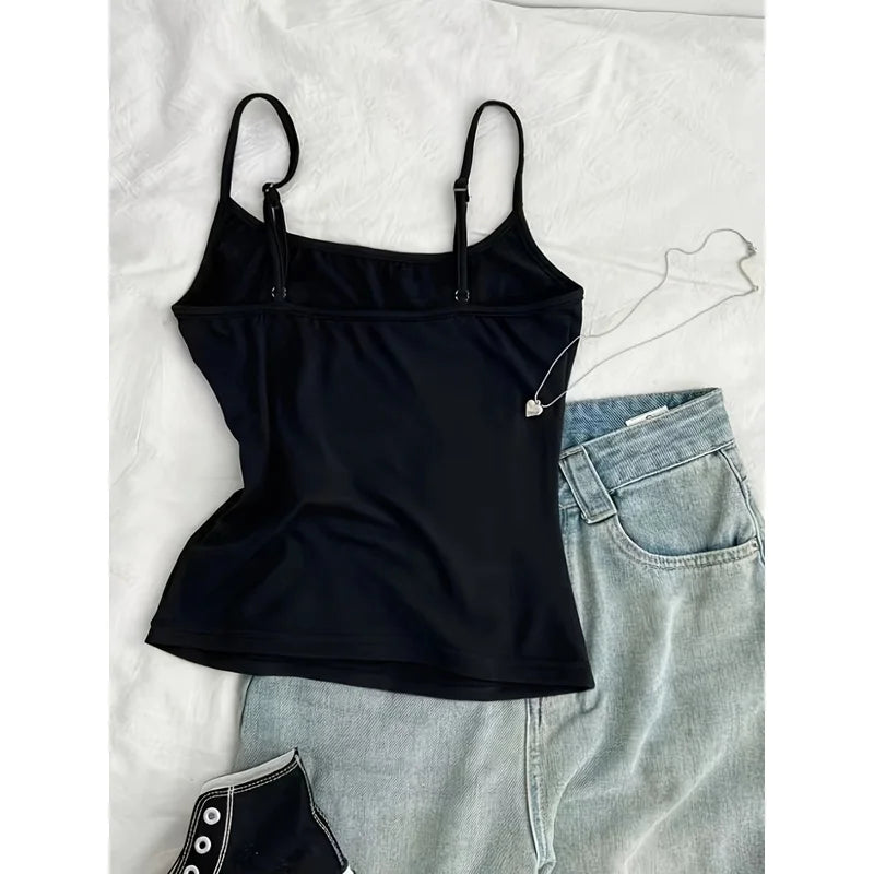 Americanstyle Roundneck Camisole With I'M CURRENTLY UNSUPERVISED Y2K