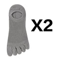 2 Pairs/Lot Men's Cotton Toe Crew Socks High Quality Breathable Sports Running Ankle Cotton Short Five Fingers Socks
