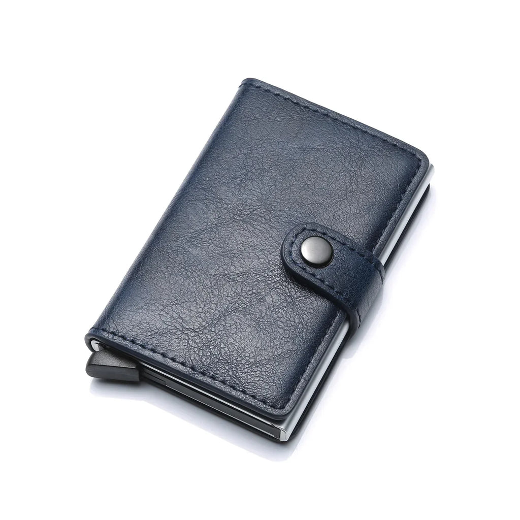 Rfid Visit Credit Card Holder Storage Luxury Small Smart Wallet Metal Business Cardholder Case Women Minimalist Walet for Men
