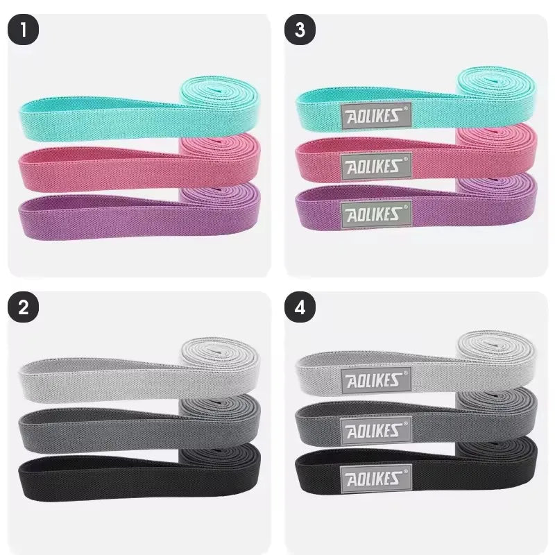 AOLIKES 3PCS Long Resistance Bands Set Yoga Pull Up