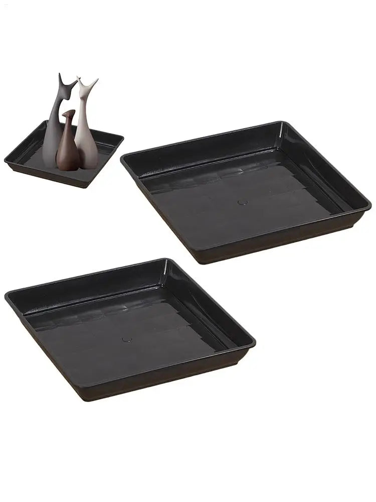 Plant Saucer Square Durable Flower Pot Indoor Outdoor Heavy Duty Tray Square Flowerpot Water Dish Home Decor for Gardening