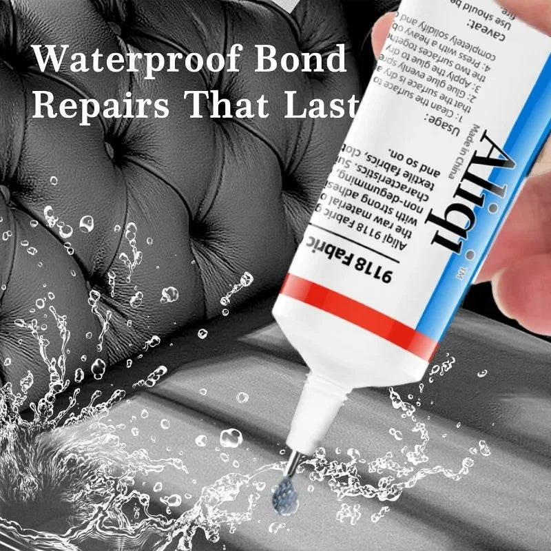 Strong Fabric Glue Transparent Odorless Quick Dry Fabric Patching Glue Multipurpose Waterproof Fabric Sewing Glue Repair Tool