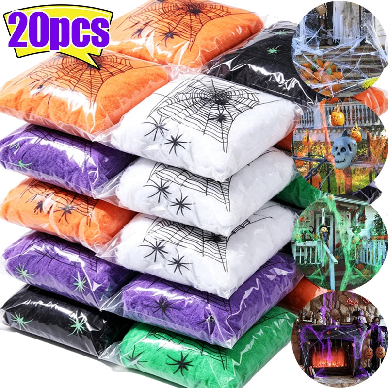 Wholesale Artificial Spider Web Halloween DIY Hanuted House Stretchy