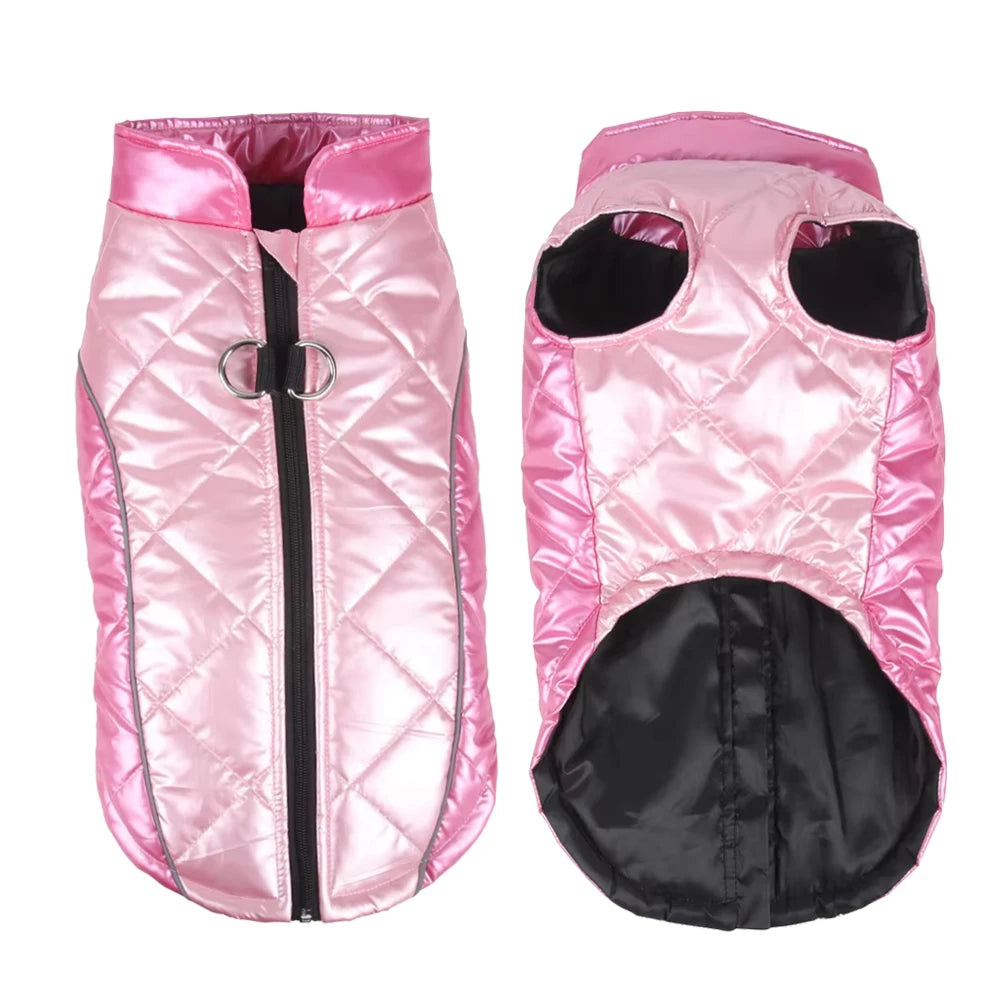 Pet Dog Clothes Waterproof Winter Warm Puppy Jacket Coat with D-ring Reflective Windproof Vest Outfits Chihuahua Pug Costume