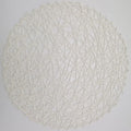 15'' Paper Braided Round Placemats Natural Non-Slip Heat Resistant Table Mats for Dining Tables Woven Indoor & Outdoor Placemats
