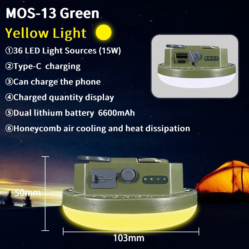 MOSLIGHTING 9900mAh Rechargeable Powerful Light Camping Lantern