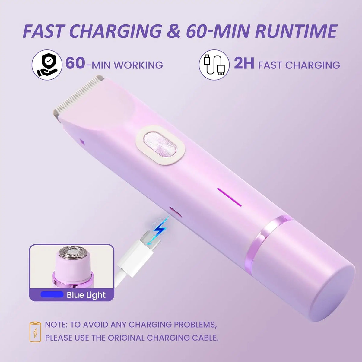 Electric Razors for Women 2 in 1 Electric Shaver for Pubic Hair