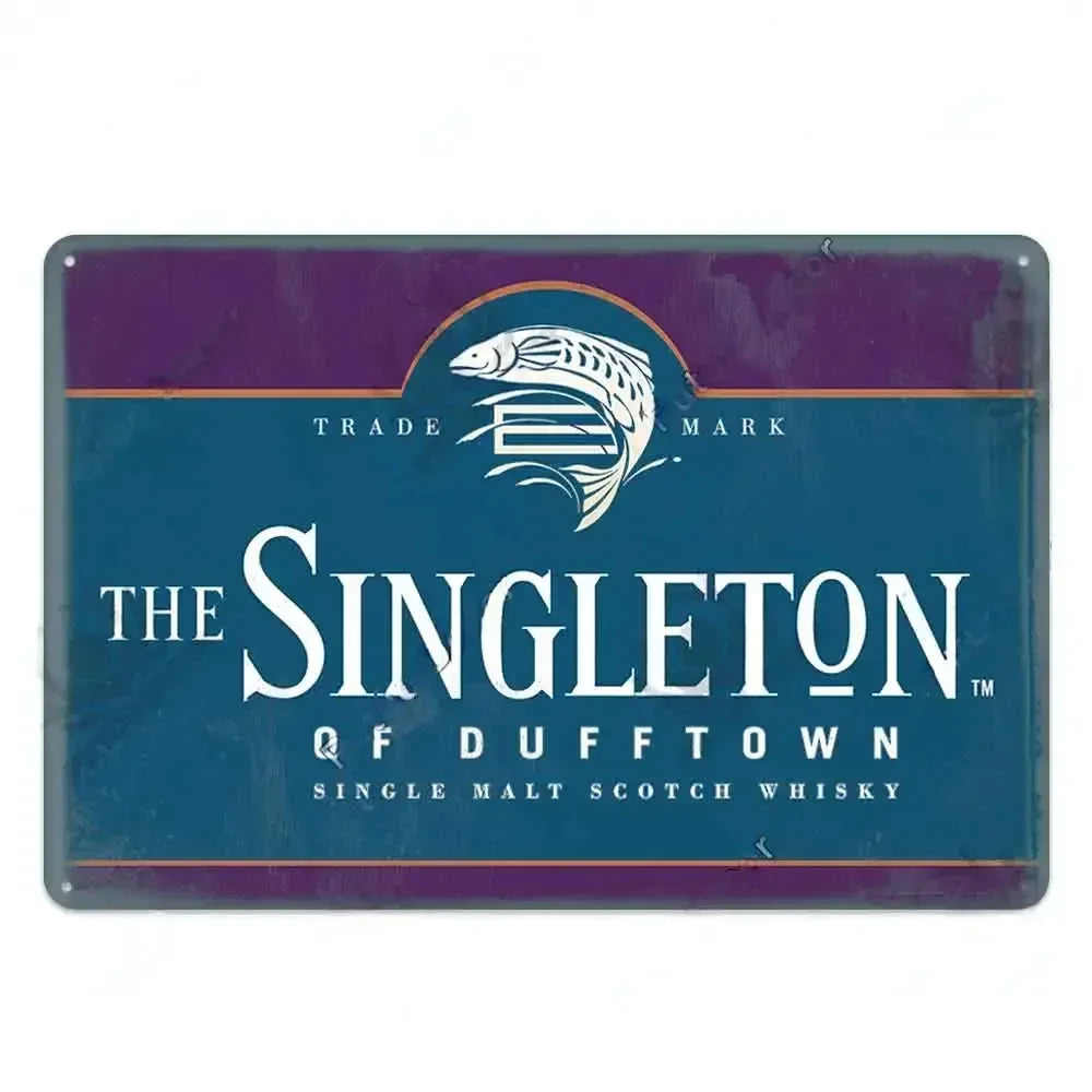 Retro Whiskey Plaque Metal - Enhance your decor with this lovely vintage metal sign. Ideal for pub,bar,club,living room,man cave
