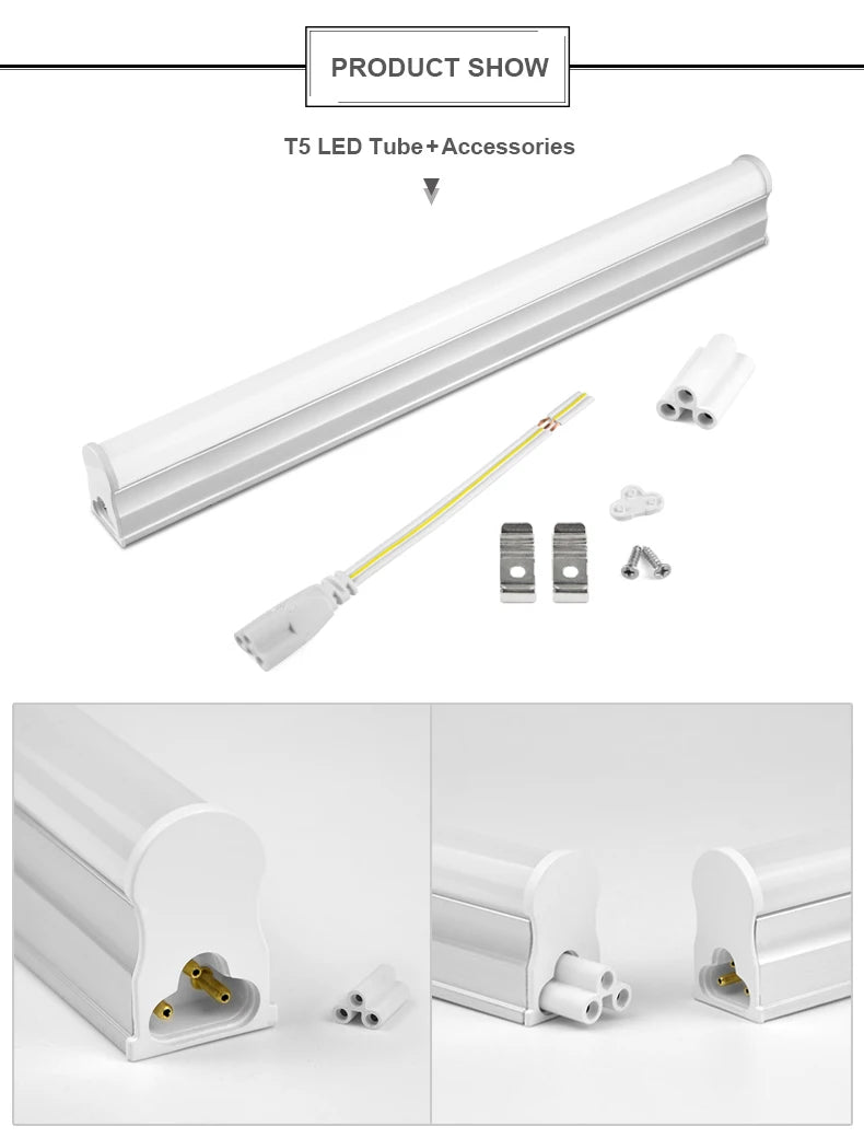 Aluminum LED Light Bar 220V 110V T5/T8 LED Tube 6W 8W LED Fluorescent Tube For Indoor Kitchen Lighting LED Lamp Bulb Wall Lamp