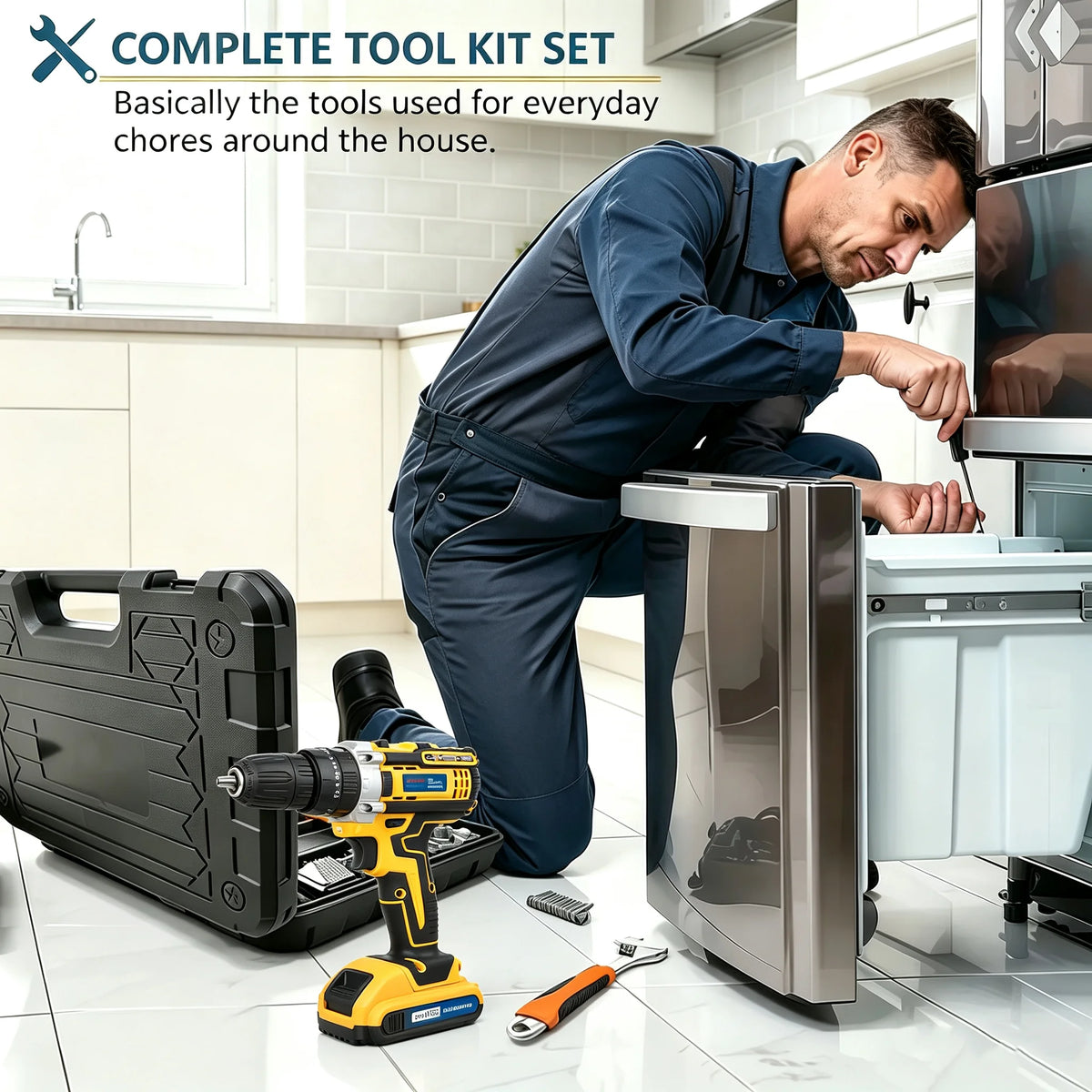 Cordless Electric Screwdriver and Drill Combo Kit
