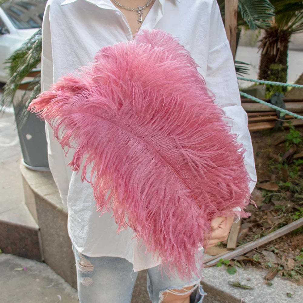 Wholesale 10PCS Natural Ostrich Feathers 15-55cm for Crafts Wedding Party Home Decor Ostrich Plumes Table Centerpiece Feather
