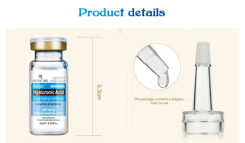 ARTISCARE Hyaluronic Acid Face Serum 5pcs for Moisturizing and  Brighten Long-Lasting Hydrating Skin Care Essence