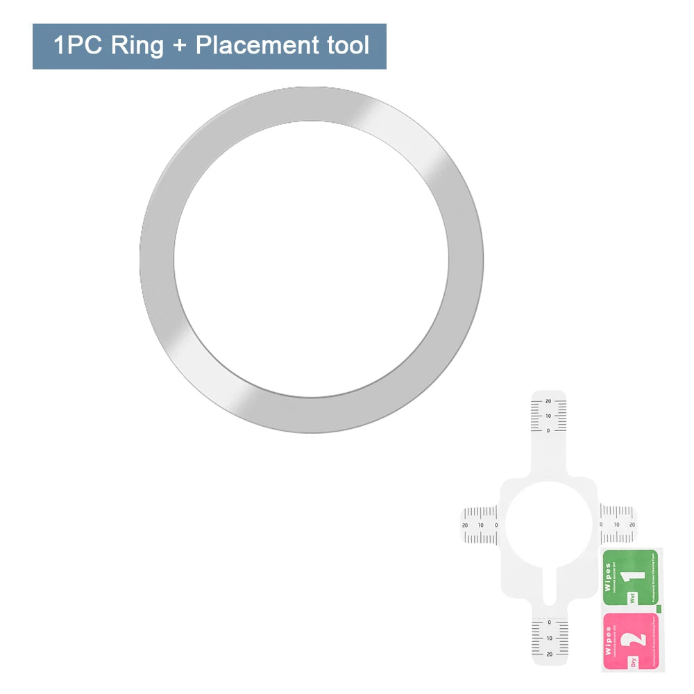 4pcs/3pcs/1pc/lot Metal Ring Plate For Magsafe Sheet Sticker iron Ring For iPhone 14 15 Magnetic Phone Holder Wireless Charger