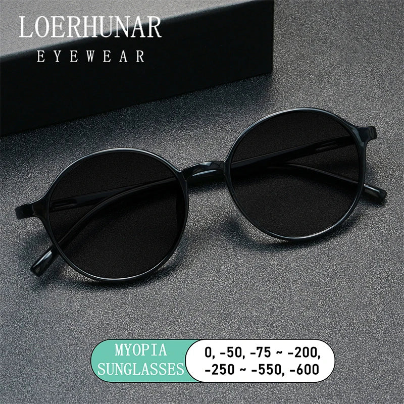 LOERHUNAR Fashion Brand Design Classic Retro Round Frame Myopia
