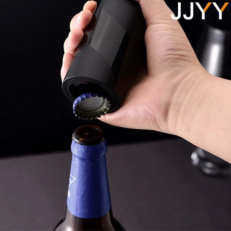 Automatic Beer Bottle Opener Magnet Beer Opener Push Down Opener Wine Beer Soda Cap Opener Stonego Kitchen Accessories