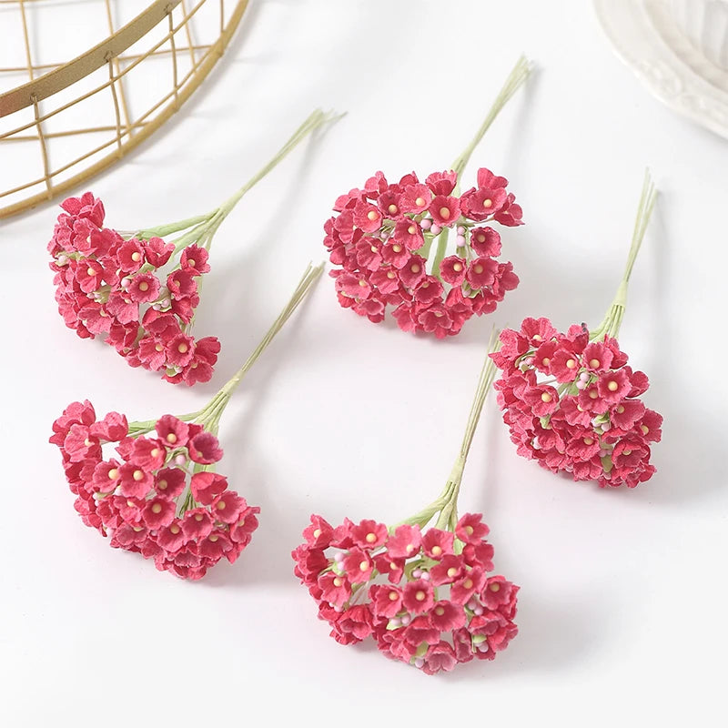 1/3/5Pcs Artificial Flower Bouquet Silk 11cm Fake Flowers for  Home Decor Garden Wedding Decoration DIY Craft Gifts Accessories
