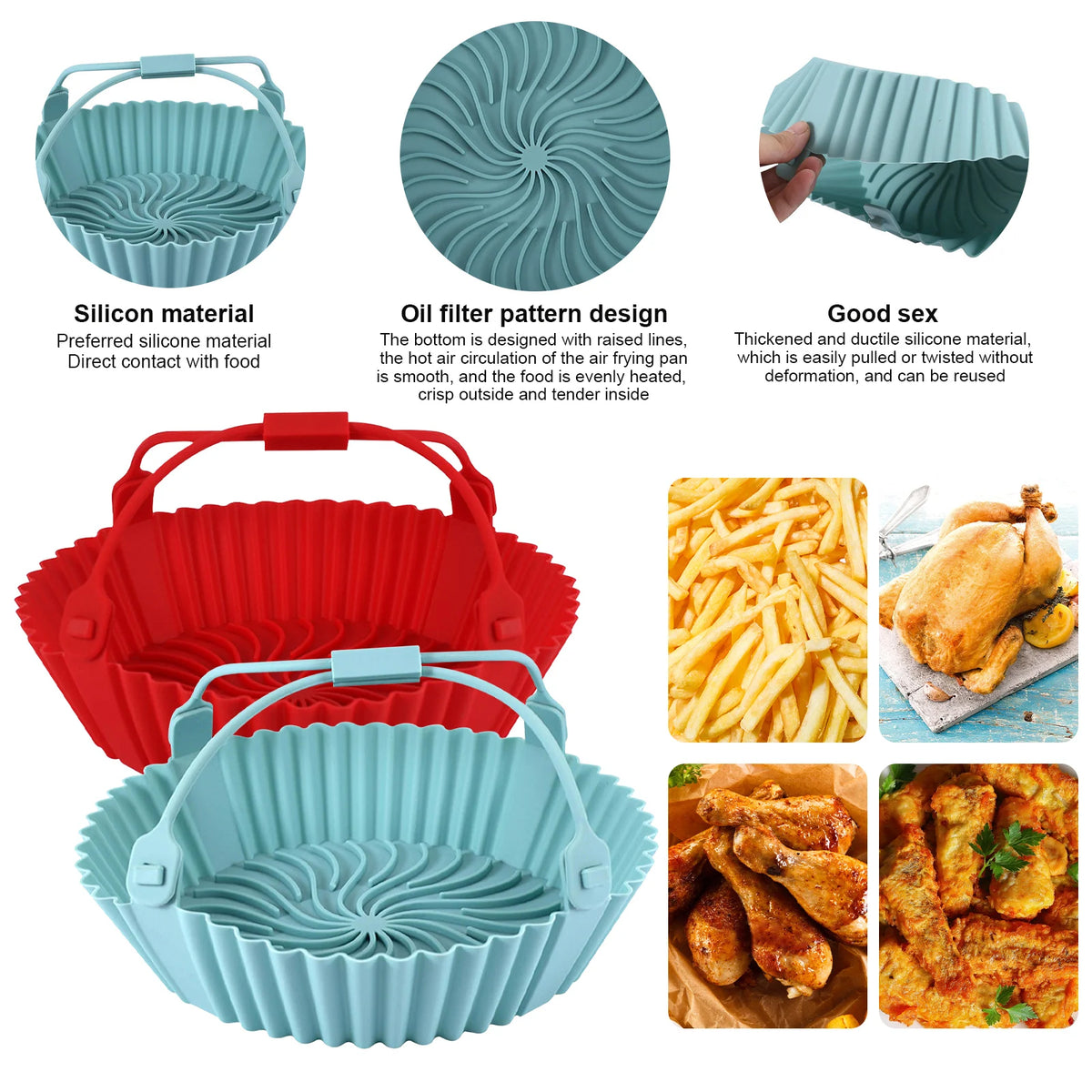 Reusable Silicone Air Fryer Liner