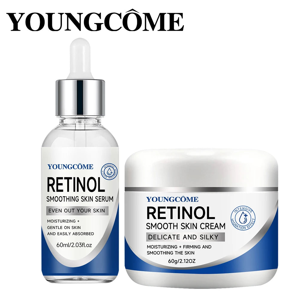 Retinol Cream Serum Combo Set Remove Wrinkle Firming Lifting Whitening Brightening Moisturizing Hyalronic Acid Facial Skin Care
