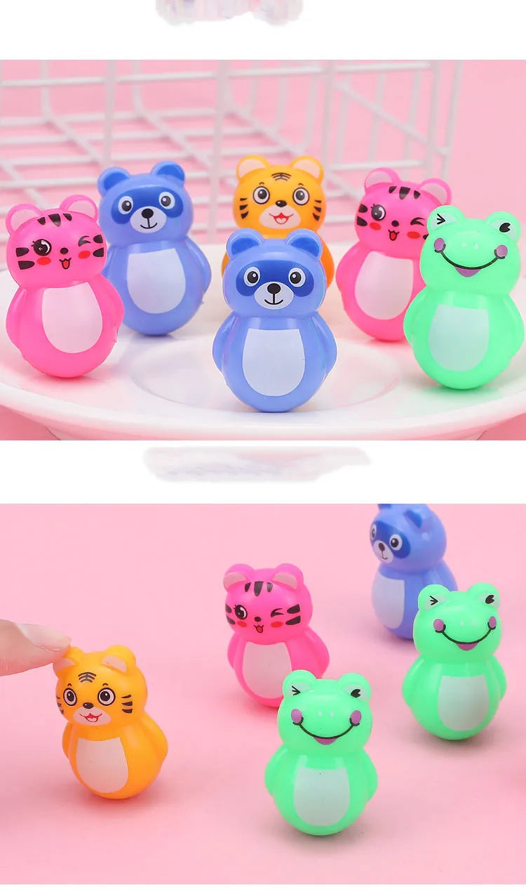 50pcs Plastic Cartoon Party Favors Toy Assortment Giveaway Pinata Filler Kids Birthday Keepsakes Carnival Prizes
