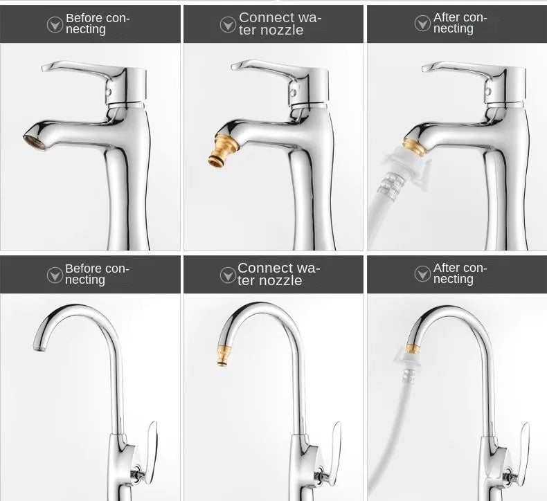 Universal Kitchen Faucet Adapter for Tap Connector Mixer Hose, Joiner Fitting and Pipe