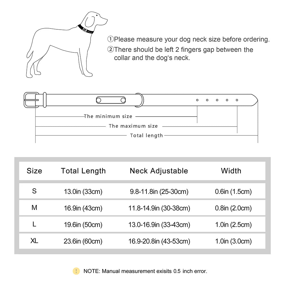 Personalized  PU Leather Dog Collar Soft Padded Pet Dog Collars Engraved Name Paw Durable Necklace for Small Medium Large Dogs