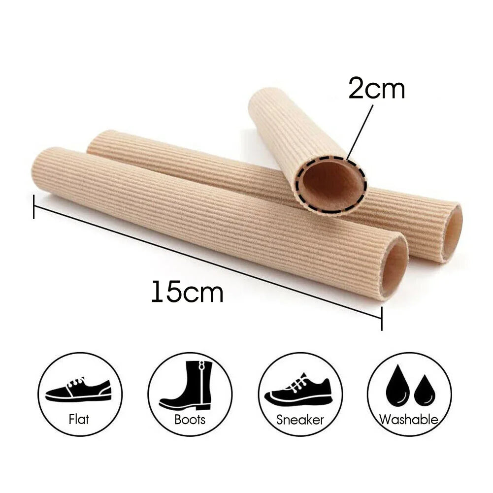 Silicone Tube Toe Gel Protector Cover Finger&Toe'S Fabric Gel Bandage Insoles Corns Blisters Pain Relief Soft Pads