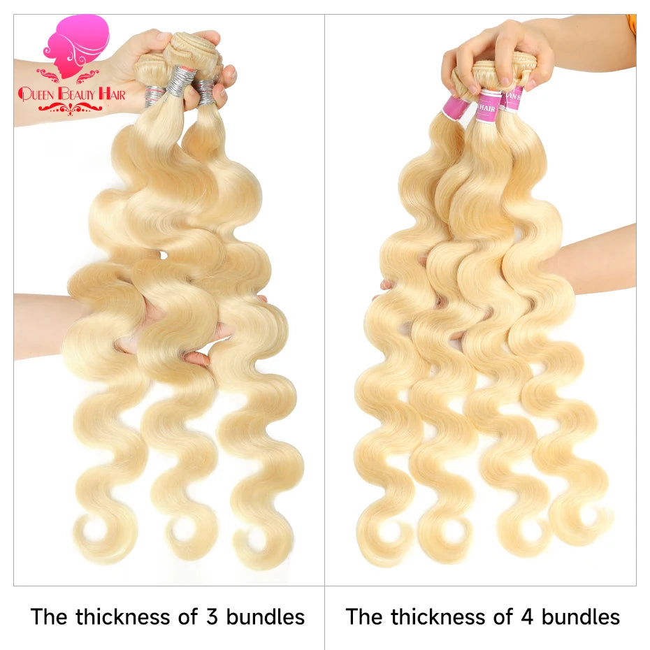 30 40 Inches 613 Honey Blonde Bundles Remy Human Hair Weave