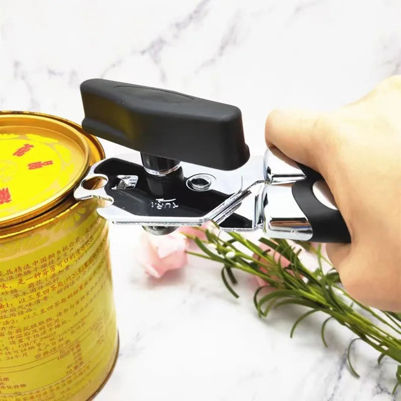 Stainless Steel Can Opener Multifunctional Grip Opener Side Cut Professional Tins Bottle Opener Kitchen Gadgets
