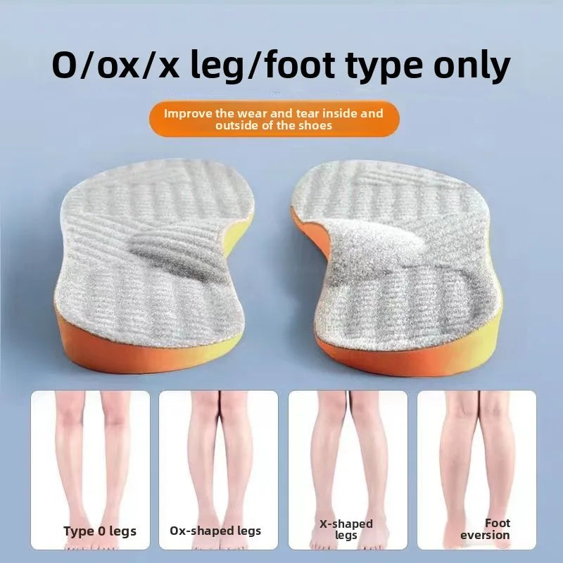 Insoles Unisex Orthopedic Insoles-Effective for Leg Shape Correction Overpronation/Supination Flat Feet O-Leg X-Leg&Arch Support