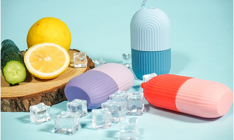 Silicone Ice Facial Roller Skin Care Beauty Lifting Contouring Tools Ice Cube Trays Ice Globe Balls Face Massager Skin Care Tool