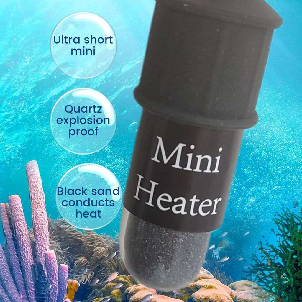 10W Adjustable Aquarium Heater Rod 18-34°C Mini USB Submersible Thermostat Heater with Digital Display for 1 to 5L Fish Tanks