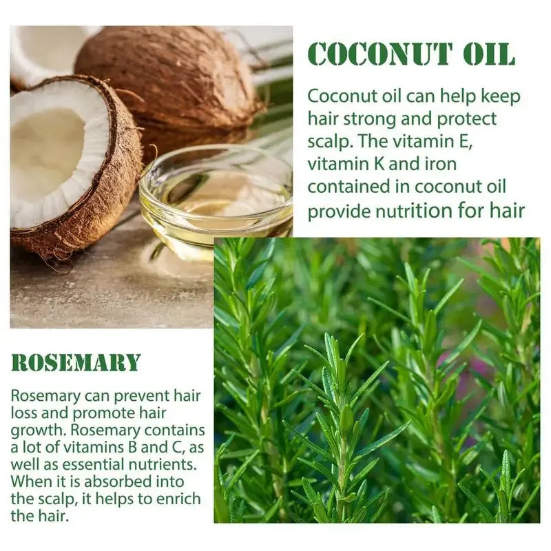 Rosemary Hair Care Oil 2.02 Oz Skin Care Essence Refreshing Essential Oils for Nourish the Scalp Dry Skin Enhanced Hair Shine