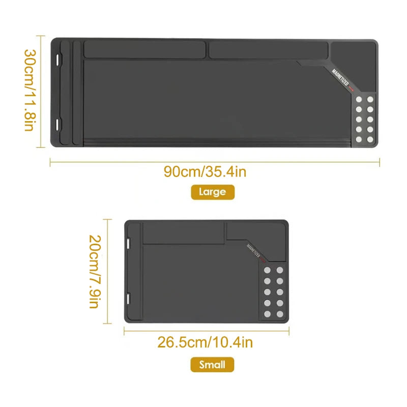 Gun Cleaning Mat Rifle Pistol Gun Mat With Magnetic Dots Non-Slip With Organizer Parts Tray Protective Workbench Mat