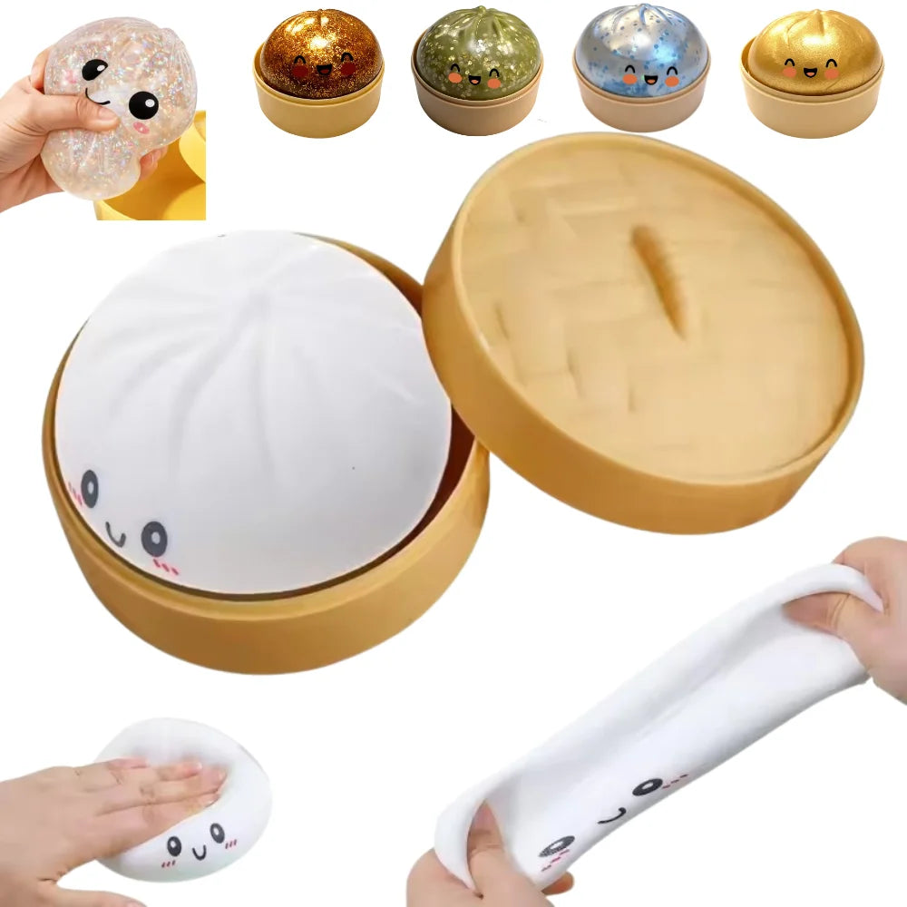 Flash Dumpling Slow Rebound Squishy Ball Soft Pinch Stress Relief Toy Home Office Decor Gift