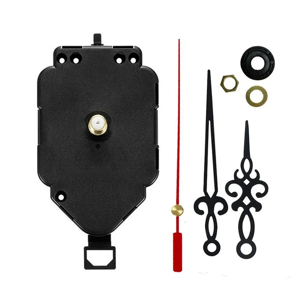 Set Pendulum Clock Movement Mechanism Replacement Quartz Clockwork with Hands Pointers for DIY Wall Clock Repair Kits