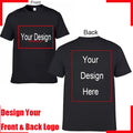 Men's Personalized Cotton T-Shirt Custom Text Name Tsihrts Add