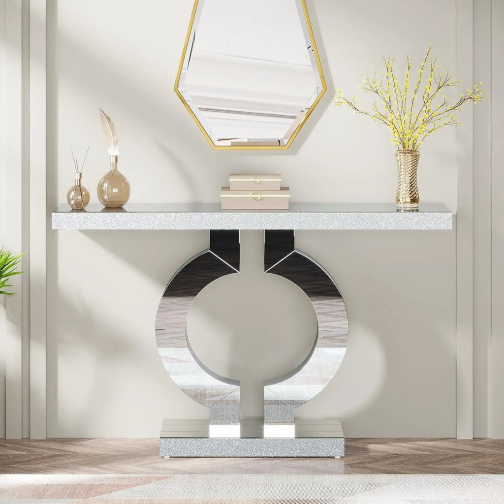 Tribesigns 43.3-Inch (110cm)Mirrored Console Table
