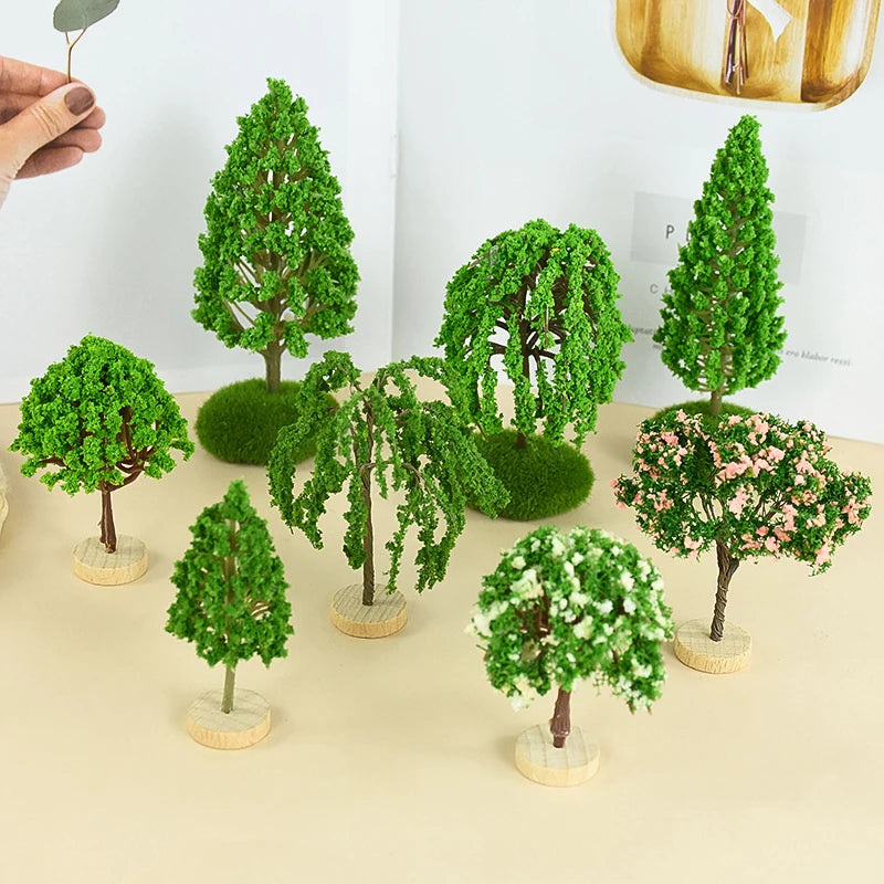 Mini Tree Model Fairy Garden Dollhouse Decorations Miniatures Micro
