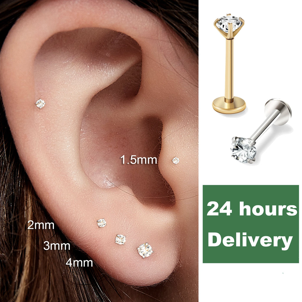 Stainless Steel Eearring Nose Stud Cartilage Piercing Jewelry