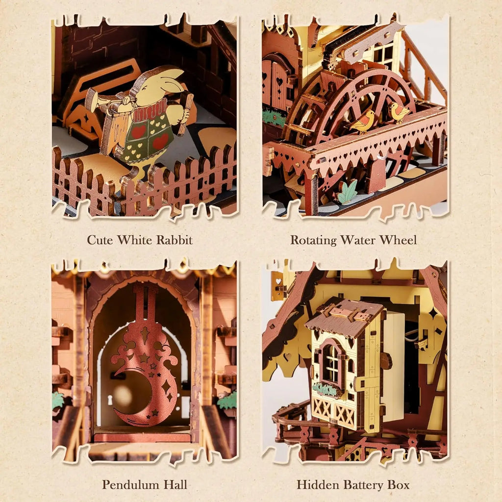 ROKR 3D Wooden Cuckoo Clock Puzzle Kit