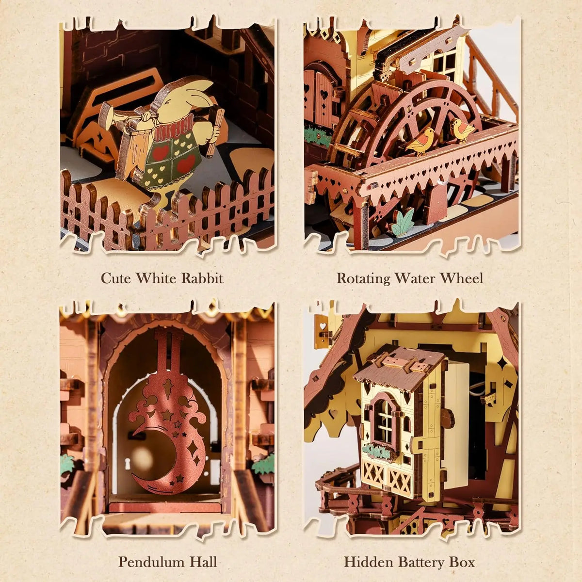 ROKR 3D Wooden Cuckoo Clock Puzzle Kit