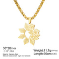 Unift Philippine Sun and Sampaguita Flower Necklace Stainless Steel Choker for Women Men National Symbol Sampaguita Jewelry Gift