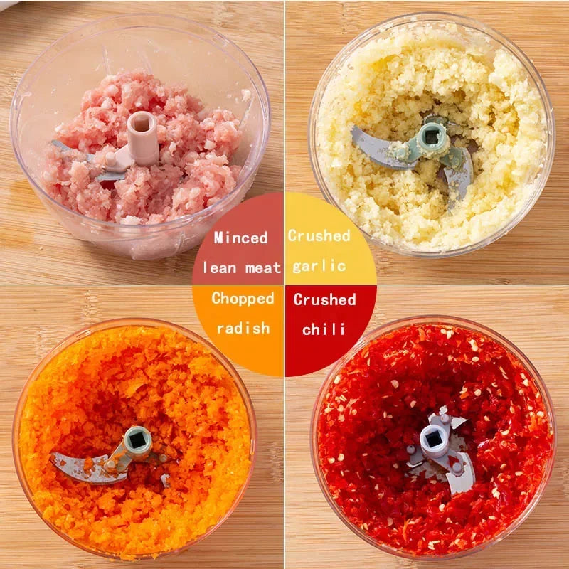 Garlic Chopper Manual Chopper Chopper Blender Portable Manual Food Vegetable Fruit Meat Grinder Kitchen tools